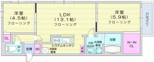 ルビア北16条の物件間取画像